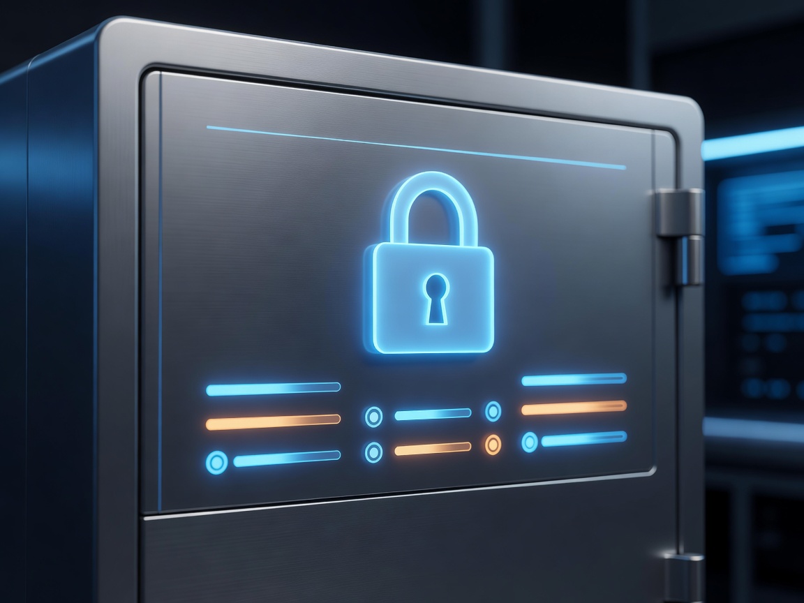 A digital lock overlay on safe glowing dashboard signifying safe social casino play